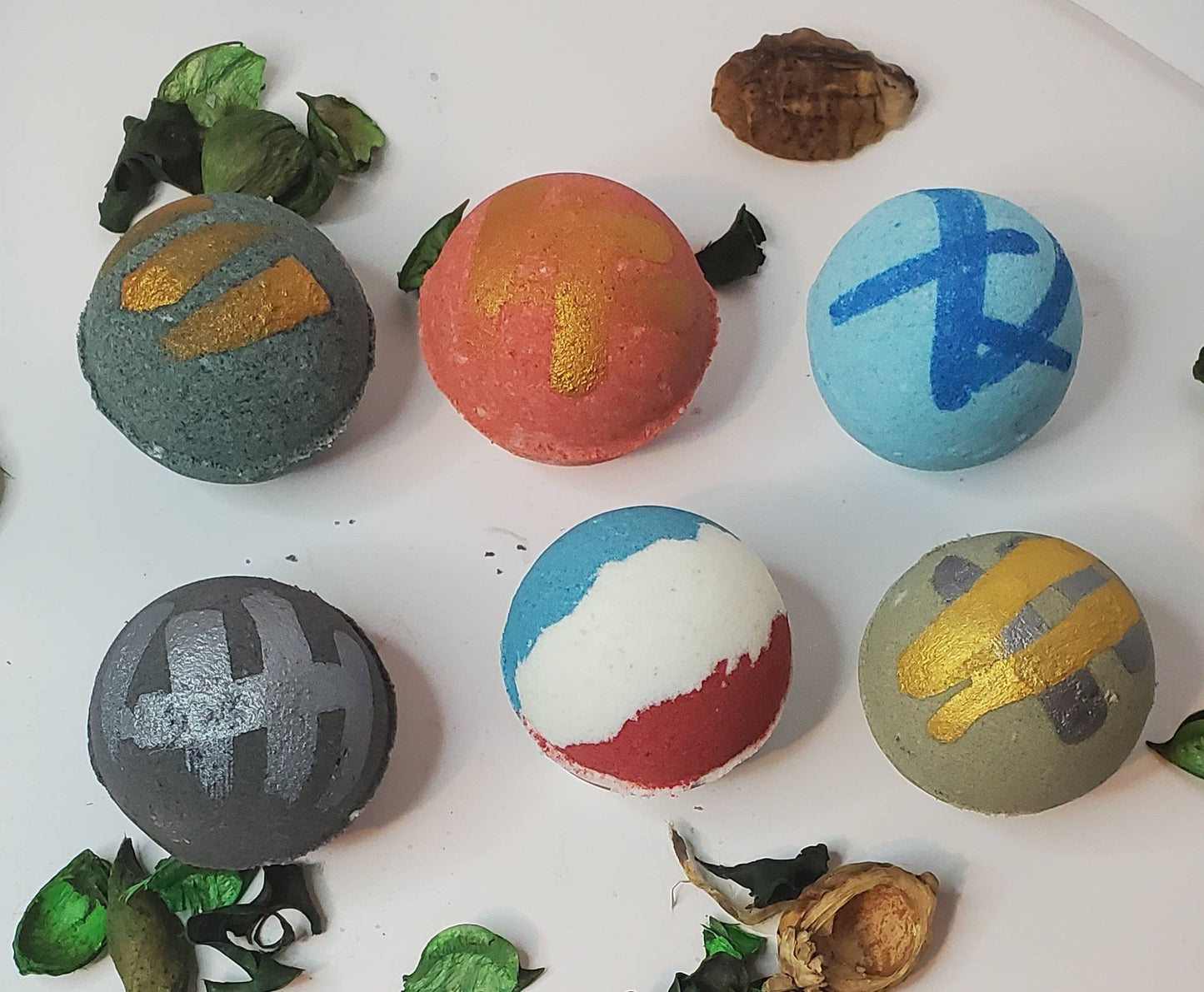 Manville Bath Bomb Set for Men, (6) or (12) Masculine Scents