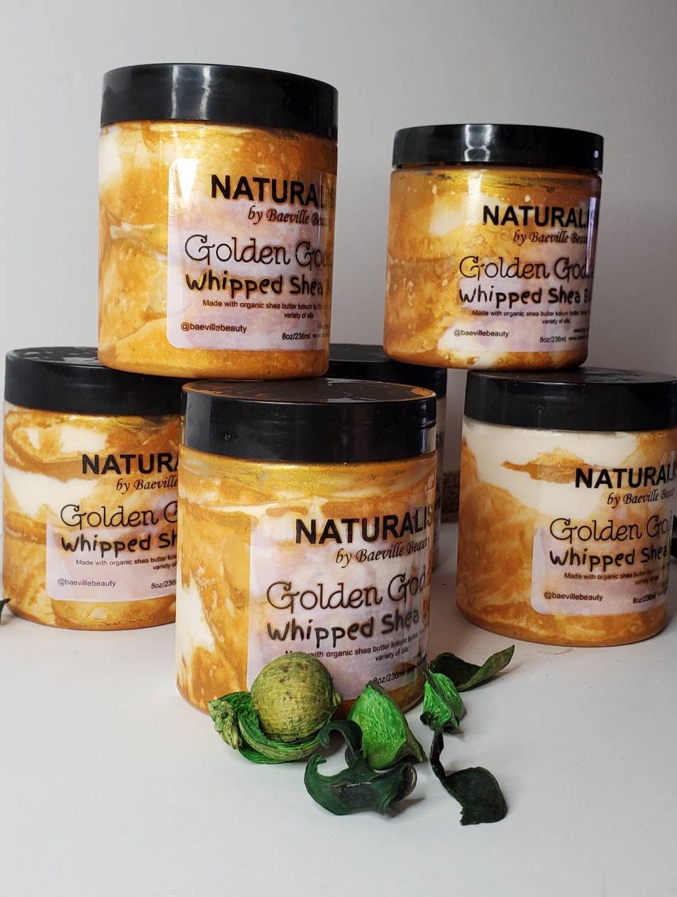 Private Label 10-6oz Golden Goddess Shimmer Whipped Body Butters| Private Label| No Label