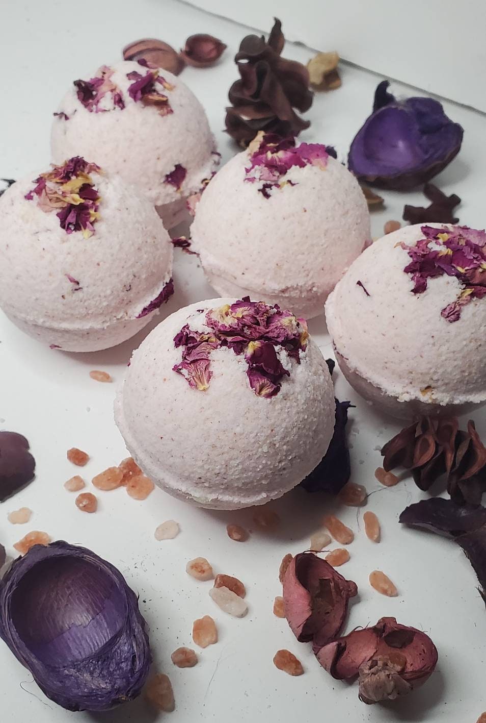 Pink Rose Himalayan Salt Bath Bombs | Eczema| Psoriasis|Skin Conditions|Calming