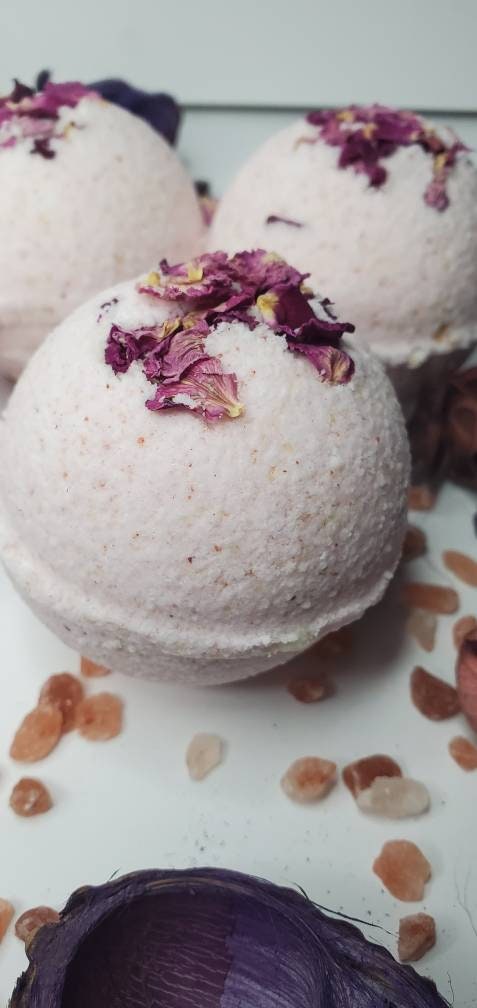 Pink Rose Himalayan Salt Bath Bombs | Eczema| Psoriasis|Skin Conditions|Calming