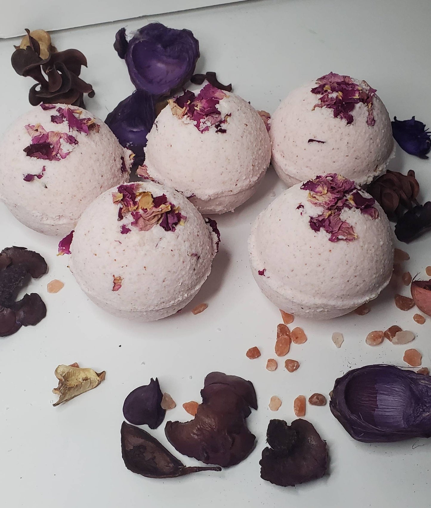 Pink Rose Himalayan Salt Bath Bombs | Eczema| Psoriasis|Skin Conditions|Calming