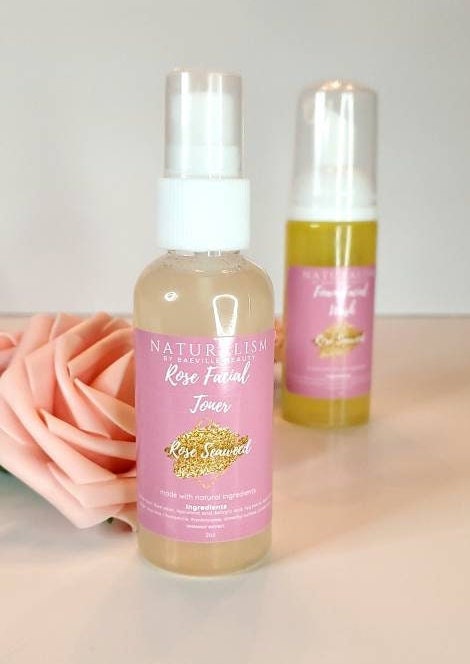 Rose Seaweed Foam Facial Wash/ Toner w/Goat Milk Serum & Face Butta Set