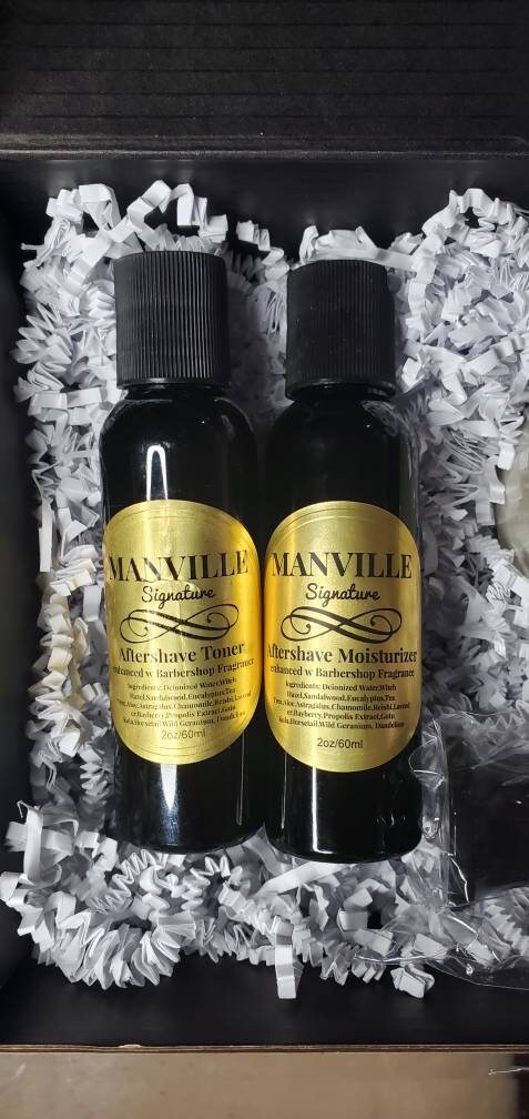 Manville (Men) Shea Butter|Beard Shaving Gift Set