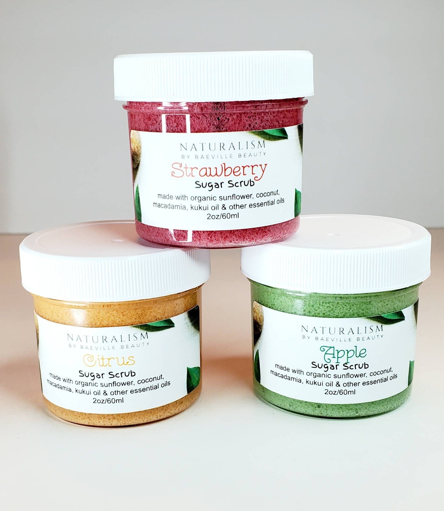 Mini Organic (3) 2oz Sampler Foaming Scrub Gift Set