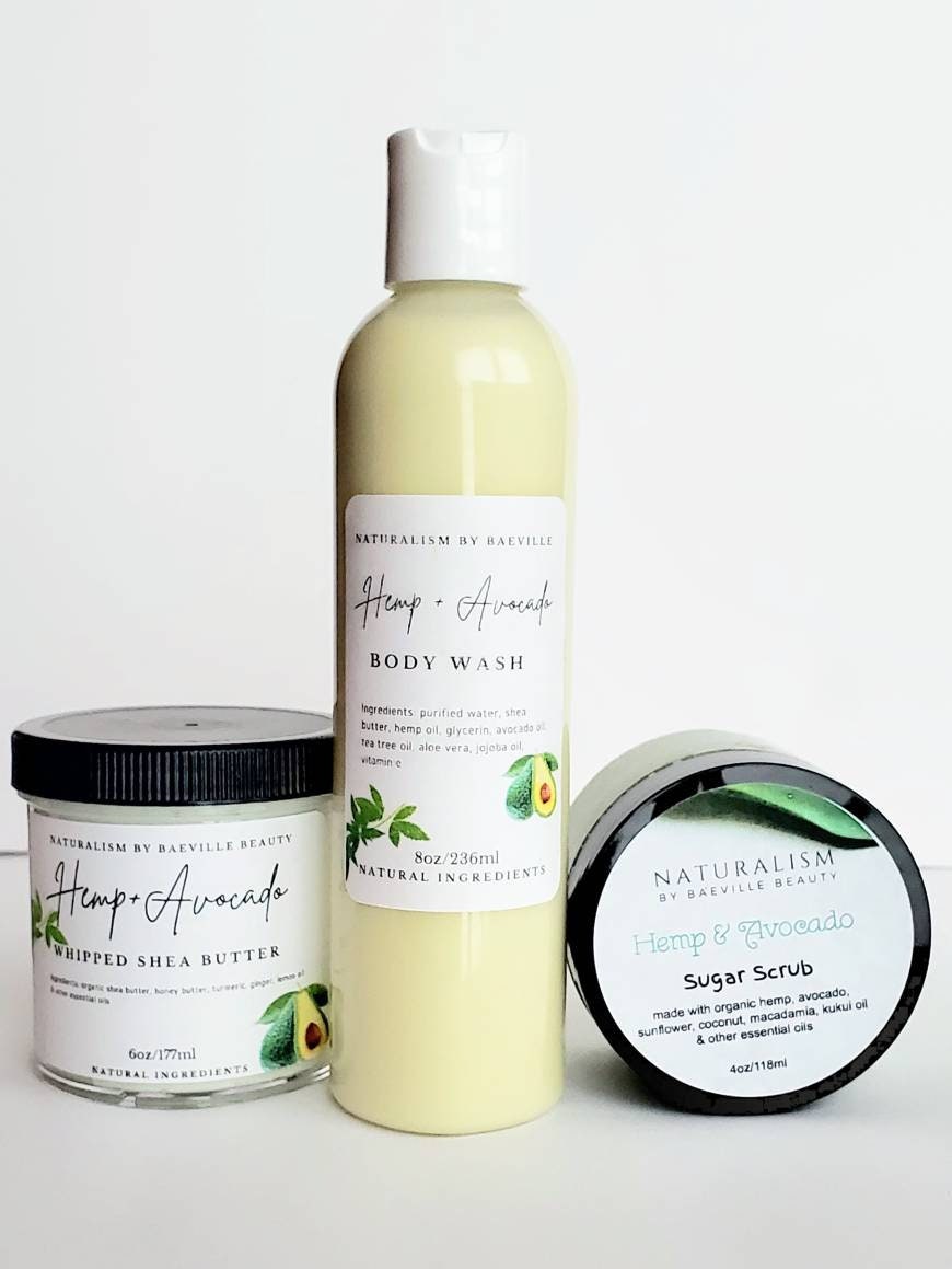 Hemp + Avocado Body Wash|Set| Natural Ingredients