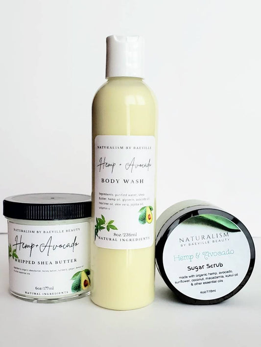 Hemp + Avocado Body Wash|Set| Natural Ingredients