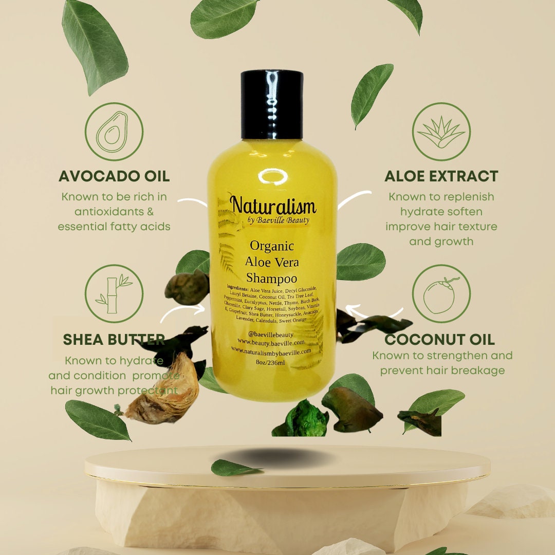 Organic Aloe Vera Shampoo & Conditioner Set|