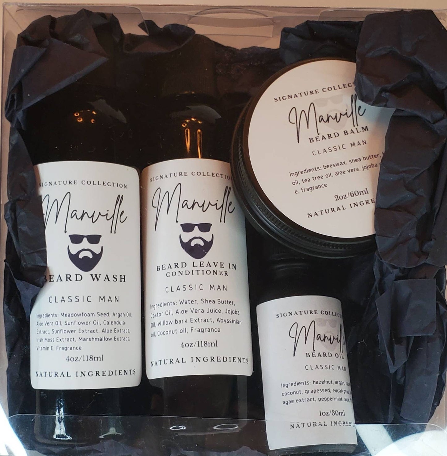 Manville (Men) Grooming Beard Care Gift Set|Gift for Him|Beard Butter|Beard Kit|Beard Oil| Beard Grooming Kit