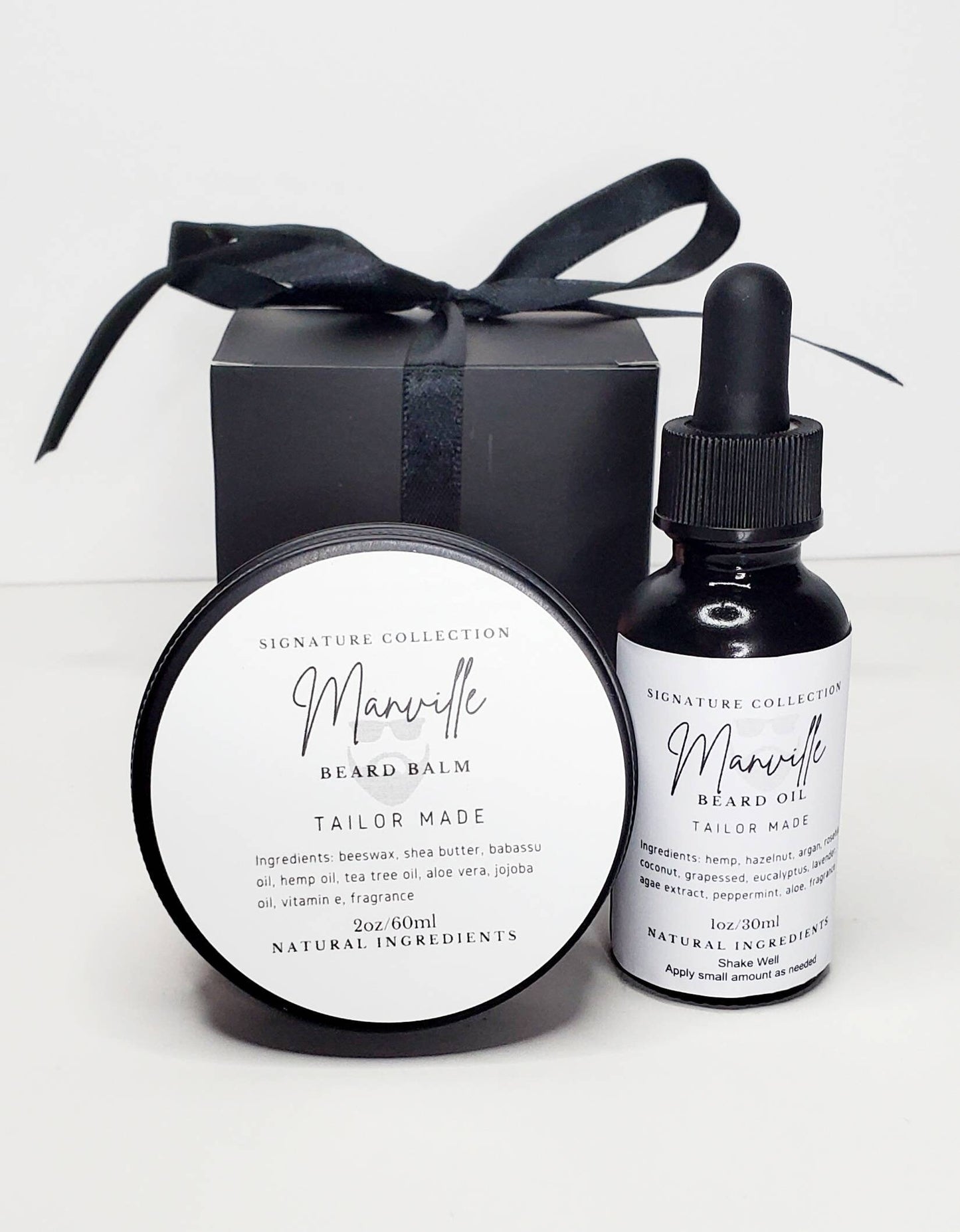 Manville Signature Beard Balm & Oil Set| Plant Based| Natural Ingredients