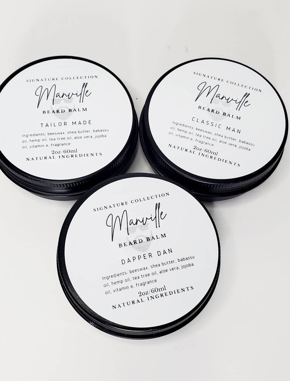 Manville Signature Beard Balm| Plant Based| Natural Ingredients